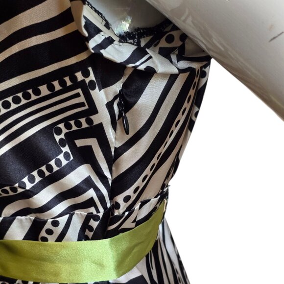 VTG Y2K Geometric Design Dress sz 4 - Picture 8 of 9